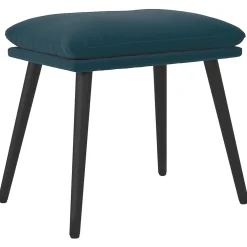vidaXL Voetenbank 45x29,5x35 cm fluweel blauw