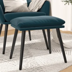 vidaXL Voetenbank 45x29,5x35 cm fluweel blauw