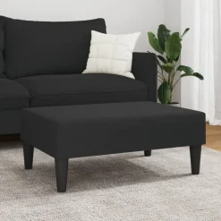 vidaXL Voetenbank 77x55x31 cm fluweel zwart