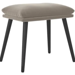 vidaXL Voetenbank 45x29,5x35 cm fluweel lichtgrijs