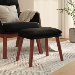 vidaXL Voetenbank 45x29,5x35 cm kunstleer zwart