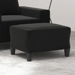 vidaXL Voetenbank 60x50x41 cm microvezelstof zwart
