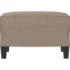 vidaXL Voetenbank 60x50x41 cm microvezelstof taupe