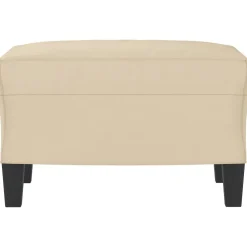 vidaXL Voetenbank 60x50x41 cm microvezelstof crèmekleurig