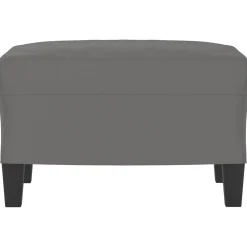 vidaXL Voetenbank 60x50x41 cm microvezelstof donkergrijs