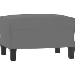 vidaXL Voetenbank 60x50x41 cm microvezelstof donkergrijs