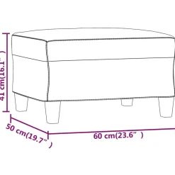 vidaXL Voetenbank 60x50x41 cm microvezelstof donkergrijs