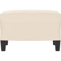vidaXL Voetenbank 60x50x41 cm microvezelstof beige