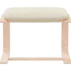 vidaXL Voetenbank 51x41x40 cm stof crèmekleurig