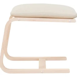 vidaXL Voetenbank 51x41x40 cm stof crèmekleurig