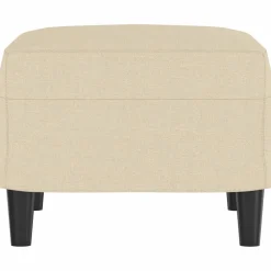 vidaXL Voetenbank 60x50x41 cm stof crèmekleurig