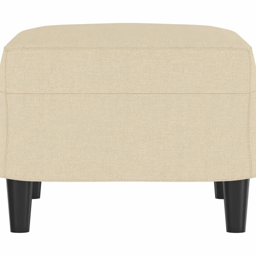 vidaXL Voetenbank 60x50x41 cm stof crèmekleurig