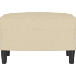 vidaXL Voetenbank 60x50x41 cm stof crèmekleurig