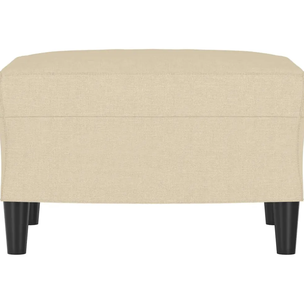 vidaXL Voetenbank 60x50x41 cm stof crèmekleurig