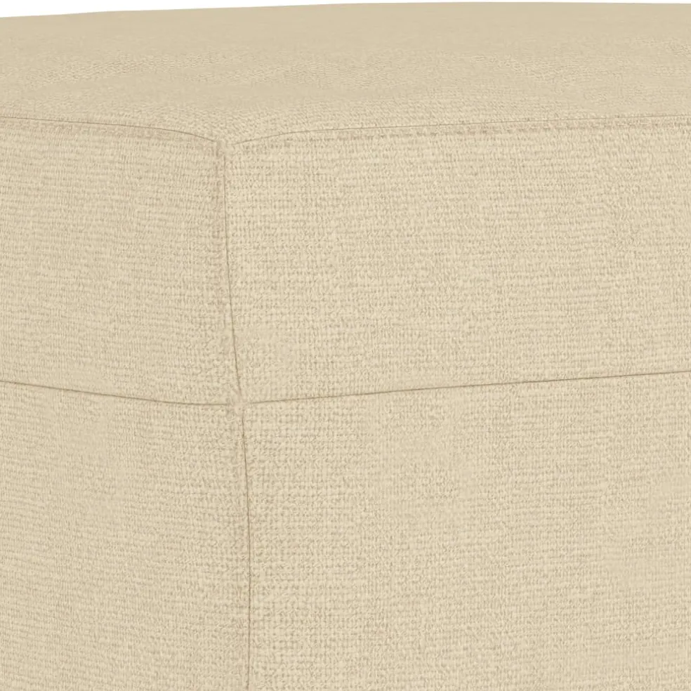 vidaXL Voetenbank 60x50x41 cm stof crèmekleurig