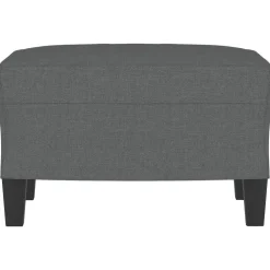 vidaXL Voetenbank 60x50x41 cm stof donkergrijs