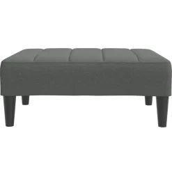 vidaXL Voetenbank 77x55x31 cm stof donkergrijs