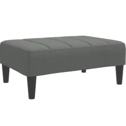 vidaXL Voetenbank 77x55x31 cm stof donkergrijs