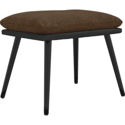 vidaXL Voetenbank 45x29,5x35 cm stof en kunstleer bruin