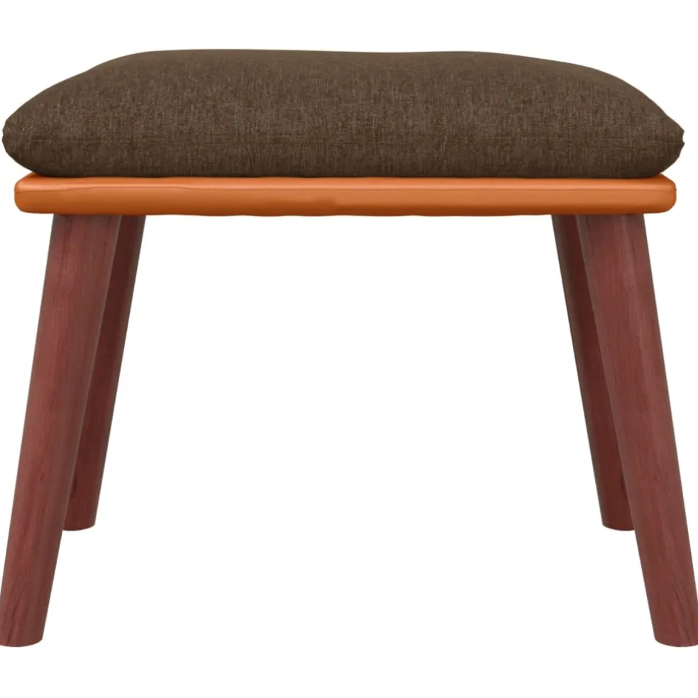 vidaXL Voetenbank 45x29,5x35 cm stof en kunstleer bruin