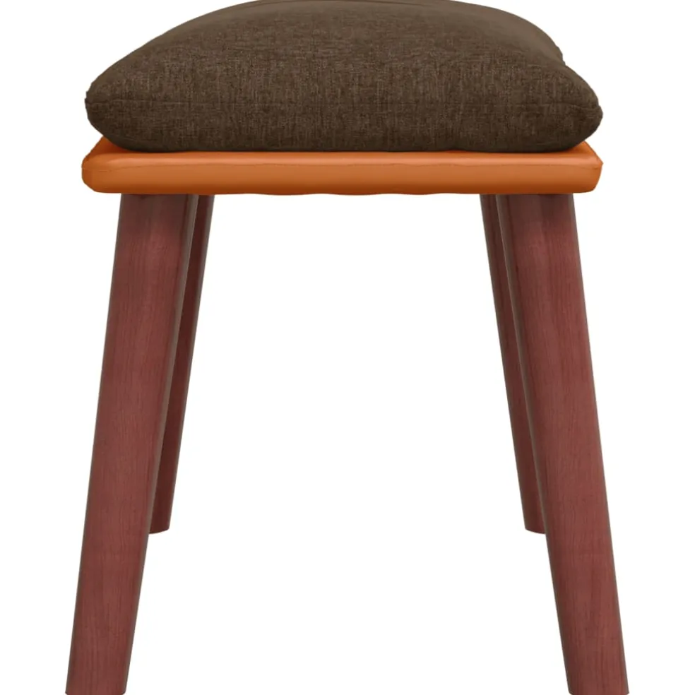 vidaXL Voetenbank 45x29,5x35 cm stof en kunstleer bruin