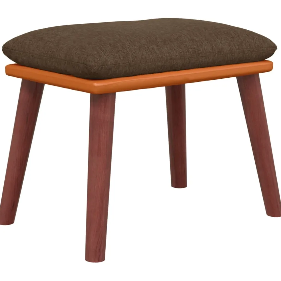 vidaXL Voetenbank 45x29,5x35 cm stof en kunstleer bruin