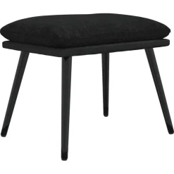 vidaXL Voetenbank 45x29,5x35 cm stof en kunstleer zwart