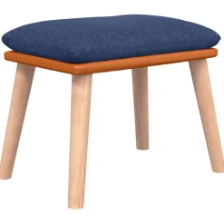 vidaXL Voetenbank 45x29,5x35 cm stof en kunstleer blauw