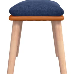 vidaXL Voetenbank 45x29,5x35 cm stof en kunstleer blauw