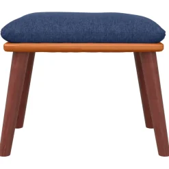 vidaXL Voetenbank 45x29,5x35 cm stof en kunstleer blauw