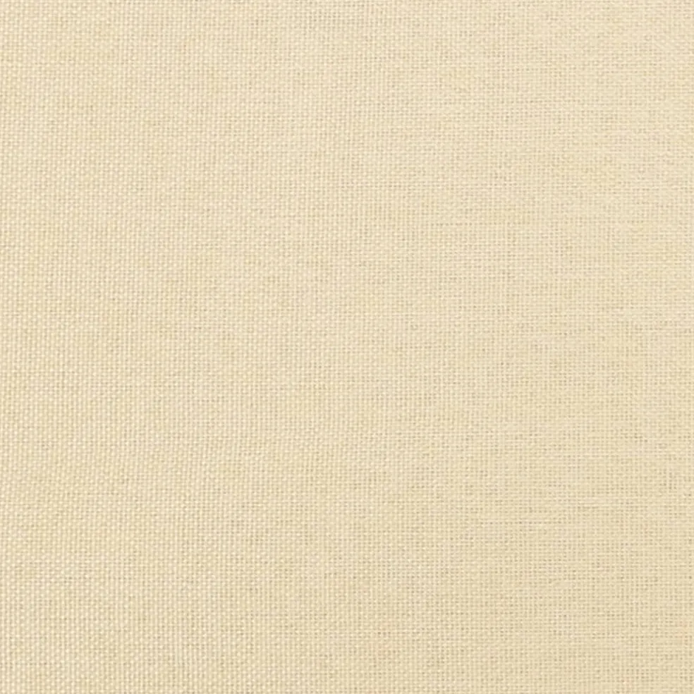 vidaXL Voetenbank 45x29,5x35 cm stof en kunstleer crèmekleurig
