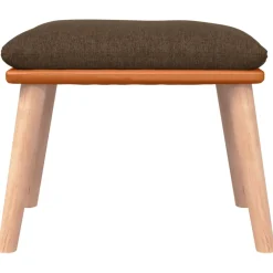 vidaXL Voetenbank 45x29,5x35 cm stof en kunstleer bruin