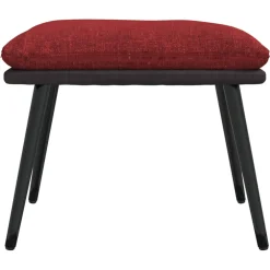 vidaXL Voetenbank 45x29,5x35 cm stof en kunstleer wijnrood