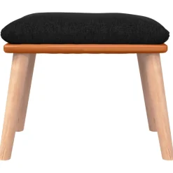 vidaXL Voetenbank 45x29,5x35 cm stof en kunstleer zwart