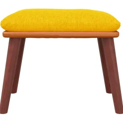 vidaXL Voetenbank 45x29,5x35 cm stof en kunstleer mosterdgeel