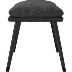 vidaXL Voetenbank 45x29,5x35 cm stof en kunstleer donkergrijs