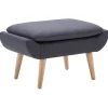vidaXL Voetenbank 73x43x42 cm stoffen bekleding donkergrijs