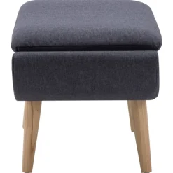 vidaXL Voetenbank 73x43x42 cm stoffen bekleding donkergrijs