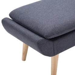 vidaXL Voetenbank 73x43x42 cm stoffen bekleding donkergrijs