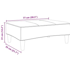 vidaXL Voetenbank 77x55x31 cm stof lichtgrijs