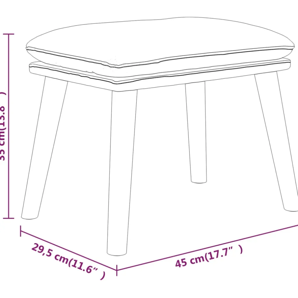 vidaXL Voetenbank 45x29,5x35 cm stof mosterdgeel