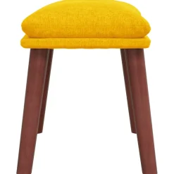 vidaXL Voetenbank 45x29,5x35 cm stof mosterdgeel