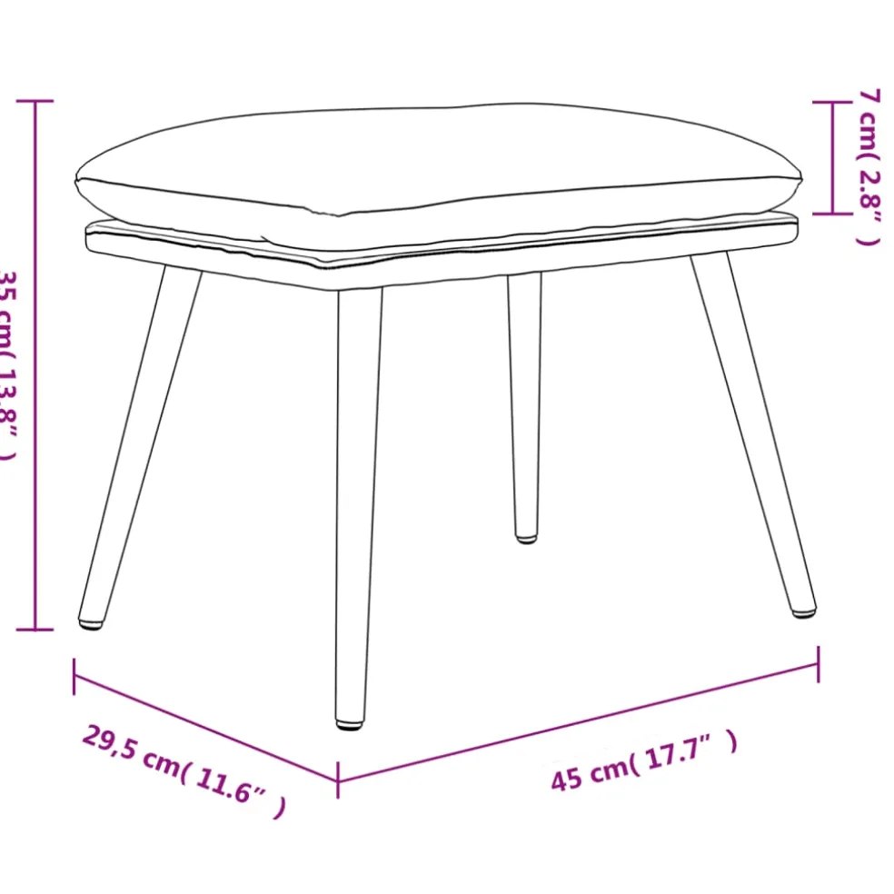 vidaXL Voetenbank 45x29,5x35 cm stof mosterdgeel