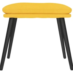 vidaXL Voetenbank 45x29,5x35 cm stof mosterdgeel