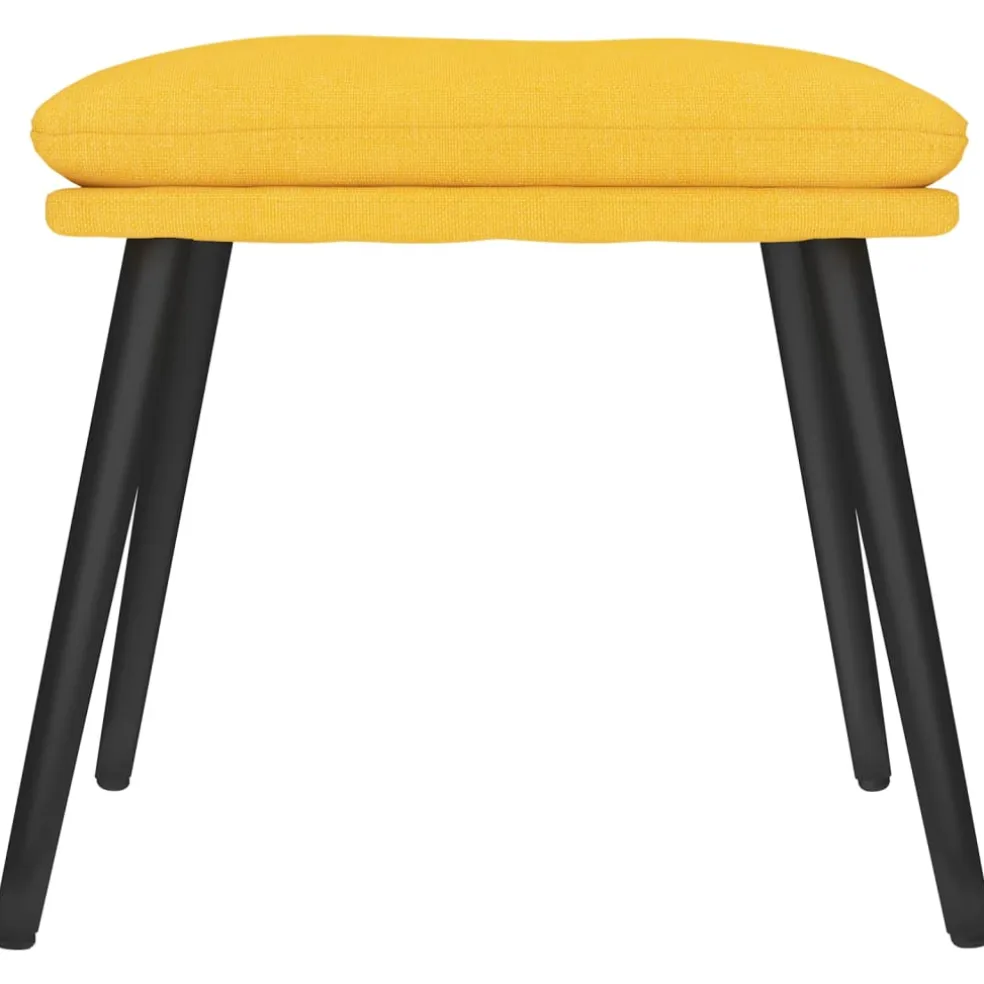 vidaXL Voetenbank 45x29,5x35 cm stof mosterdgeel