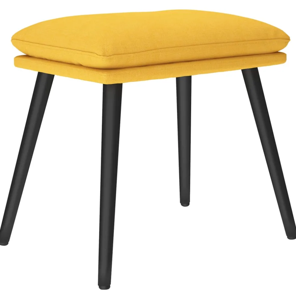 vidaXL Voetenbank 45x29,5x35 cm stof mosterdgeel