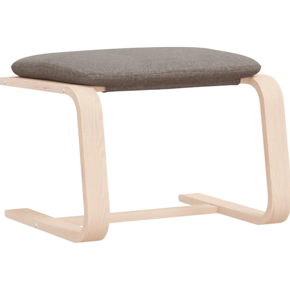 vidaXL Voetenbank 51x41x40 cm stof taupe