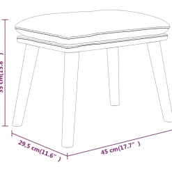 vidaXL Voetenbank 45x29,5x35 cm stof wijnrood
