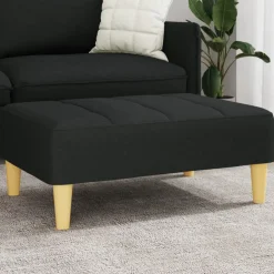 vidaXL Voetenbank 77x55x31 cm stof zwart