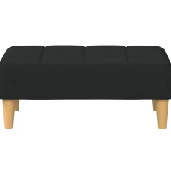 vidaXL Voetenbank 77x55x31 cm stof zwart